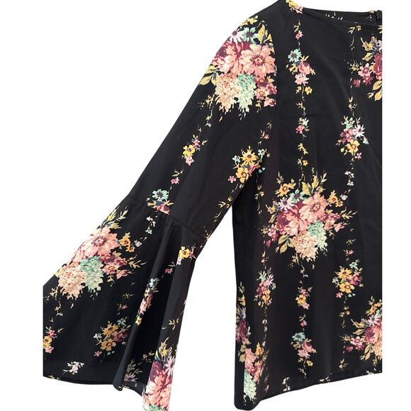 Alice + Olivia‎ Shirley Floral Flared Sleeve Blouse Size XS - Picture 4 of 8